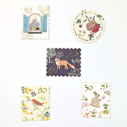 NB Co. Stamp -Style Flake Stickers