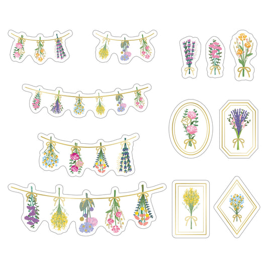 Worldcraft Sparkling Clear Stickers - Dried Flower