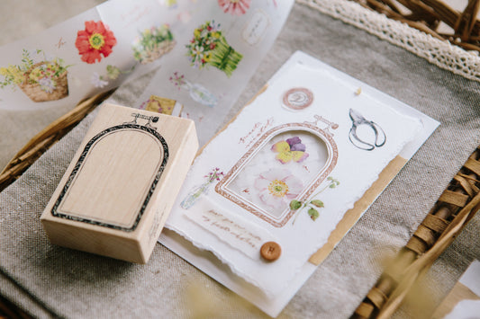 Ours Studio - Window Embroidery Hoop Rubber Stamp