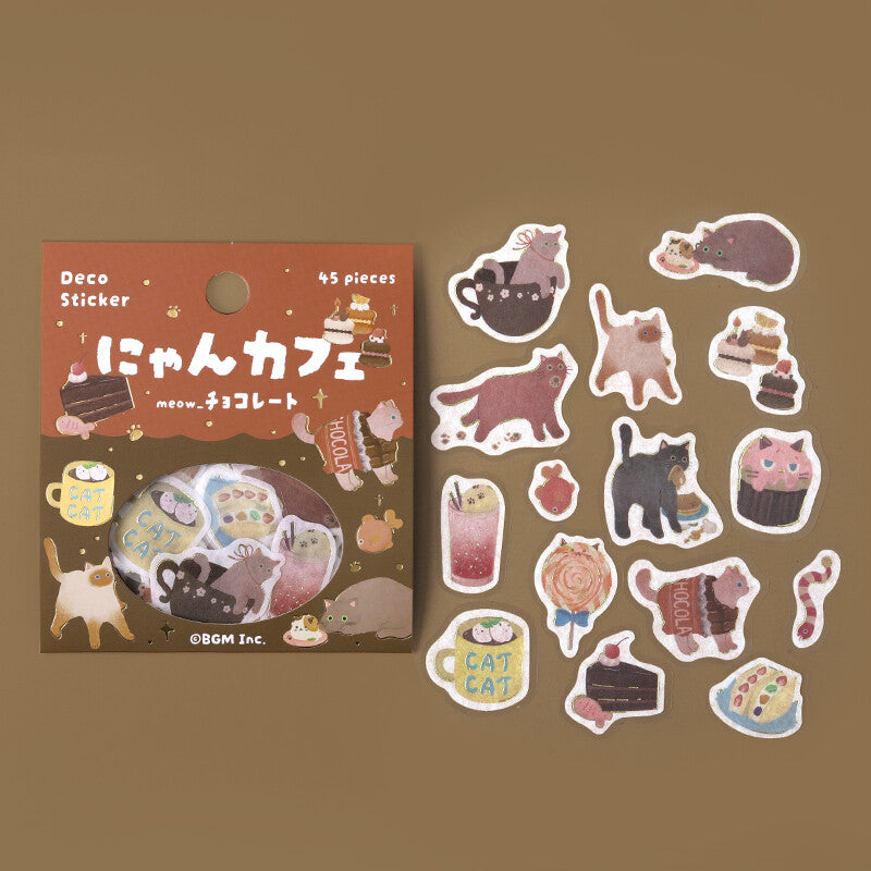BGM Nyan Cafe Foil-Effect Washi Stickers