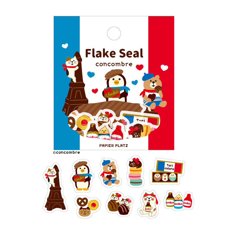 Concomble Flake Sticker Bonjour Chocolate