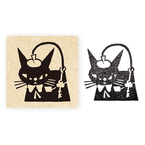 cozyca products Rubber Stamp — Black Cat Design