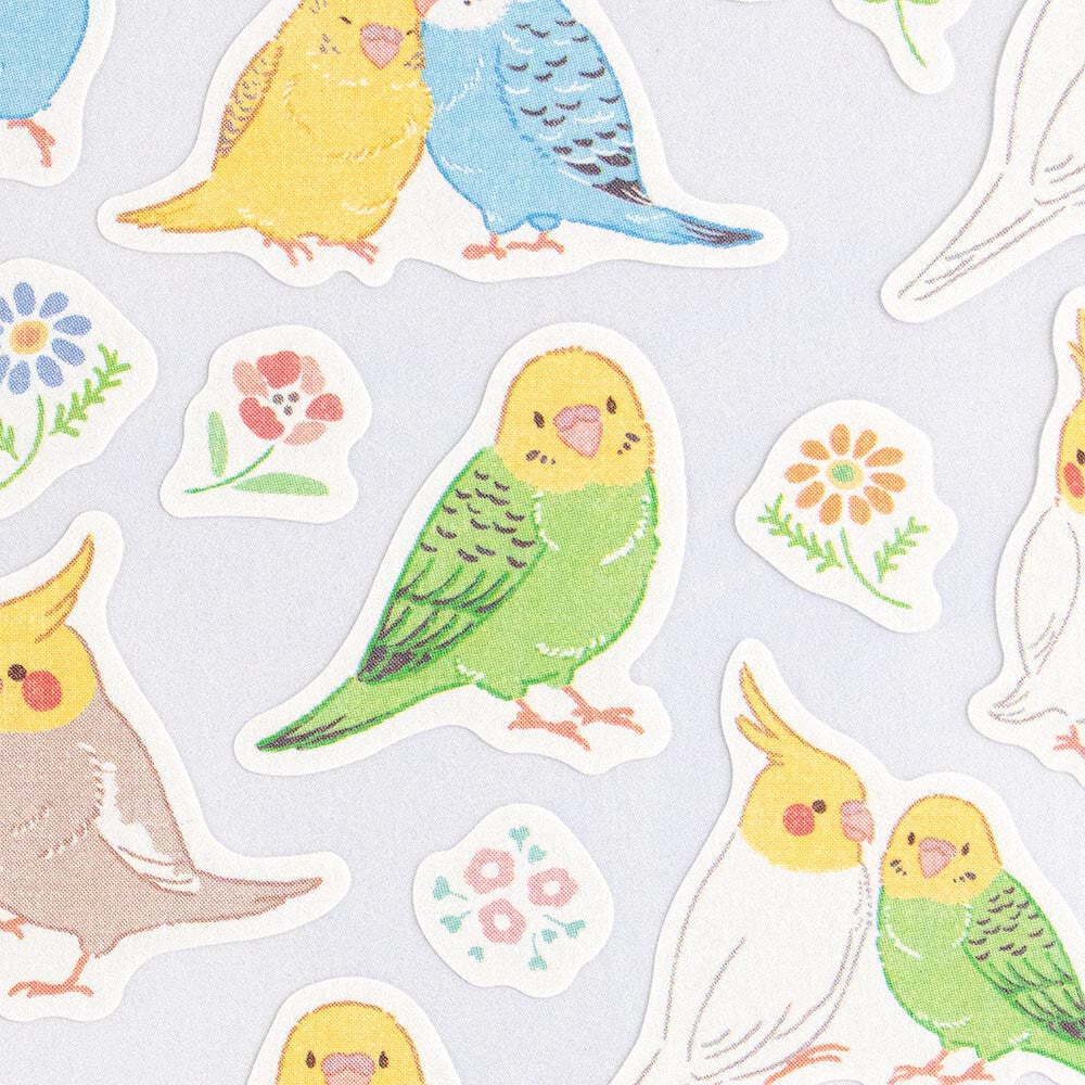 NB Chirping Parakeet Peach Sticker