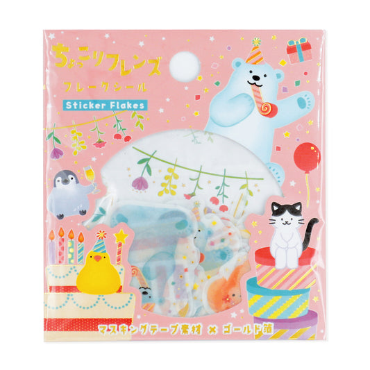 World Craft  Chokkori Friends Flake Sticker