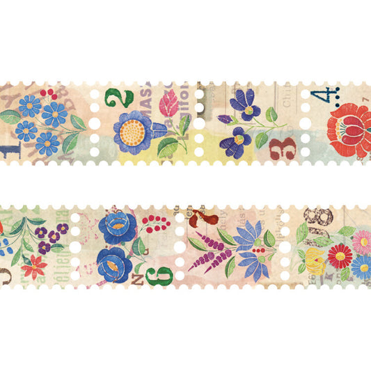 Sunny Sunday masking tape - vintage color floral