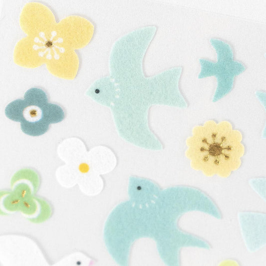 NB Co. Fabric Sticker — Blue Bird