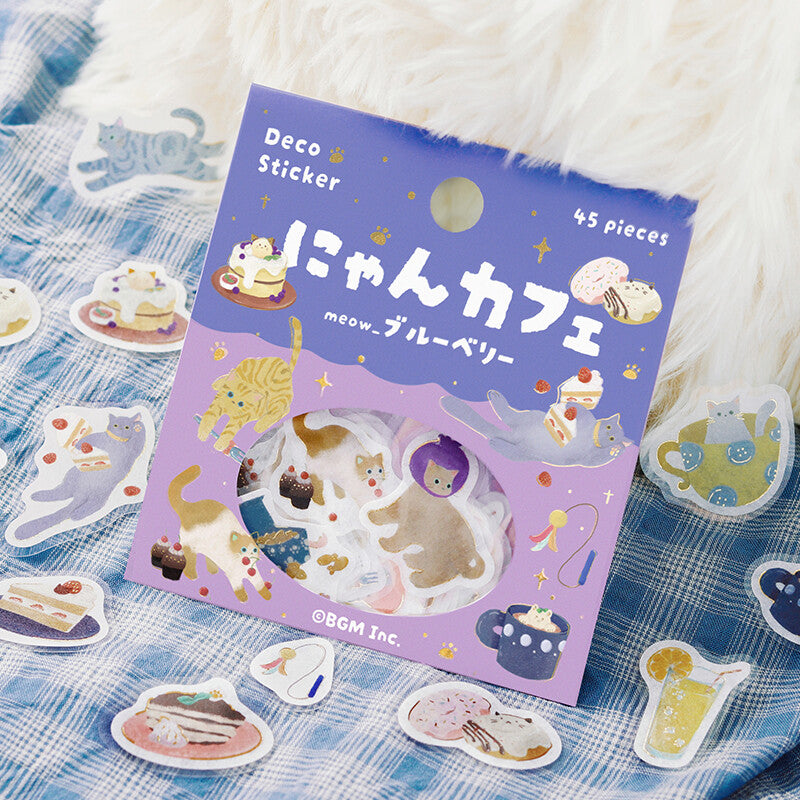 BGM Nyan Cafe Foil-Effect Washi Stickers