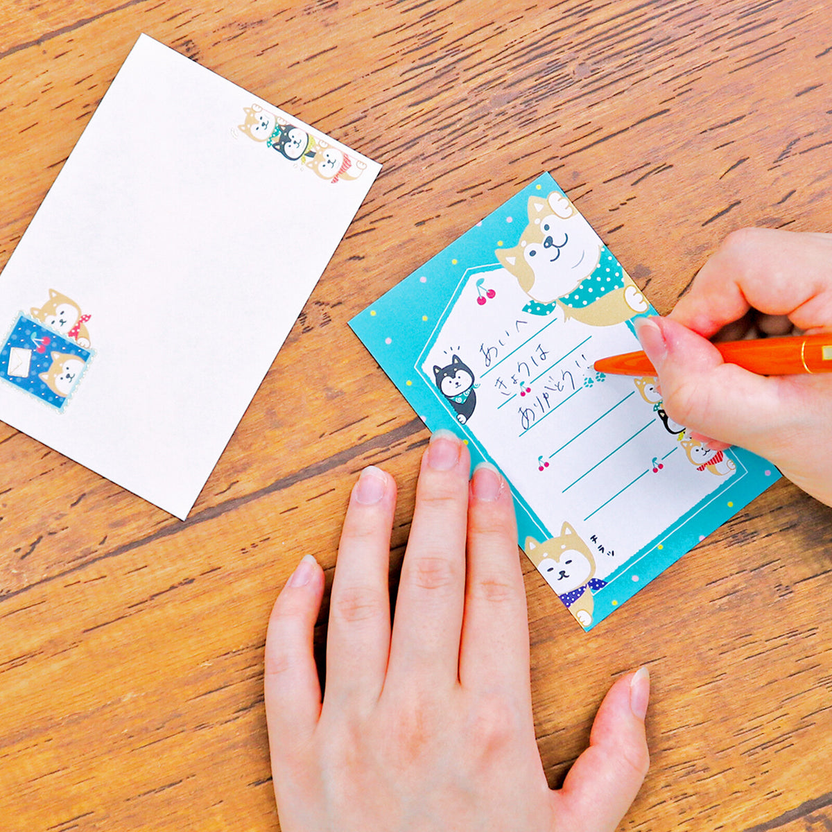 World Craft  Hyokkori dog mini letter set