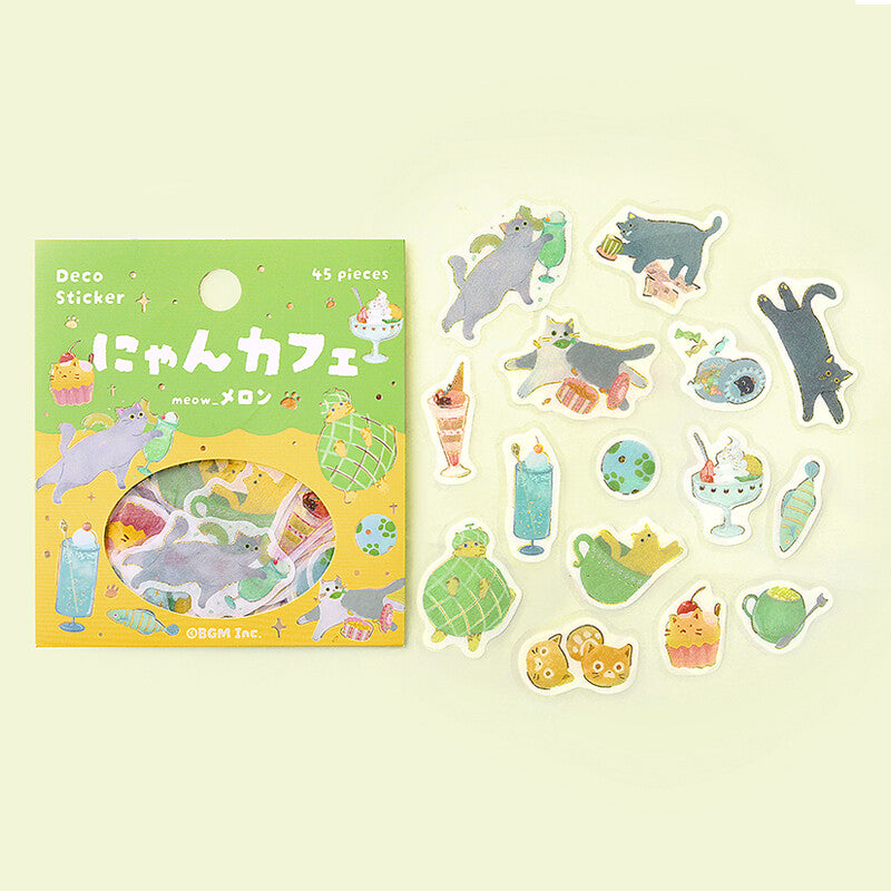 BGM Nyan Cafe Foil-Effect Washi Stickers