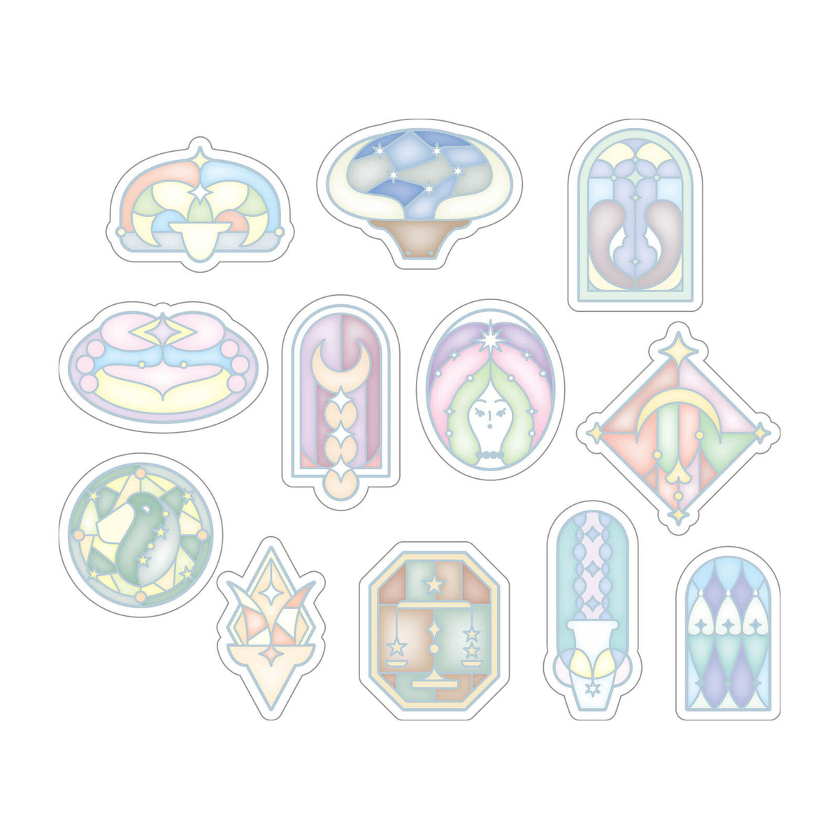 World Craft Glitter Clear Stickers Collection 1