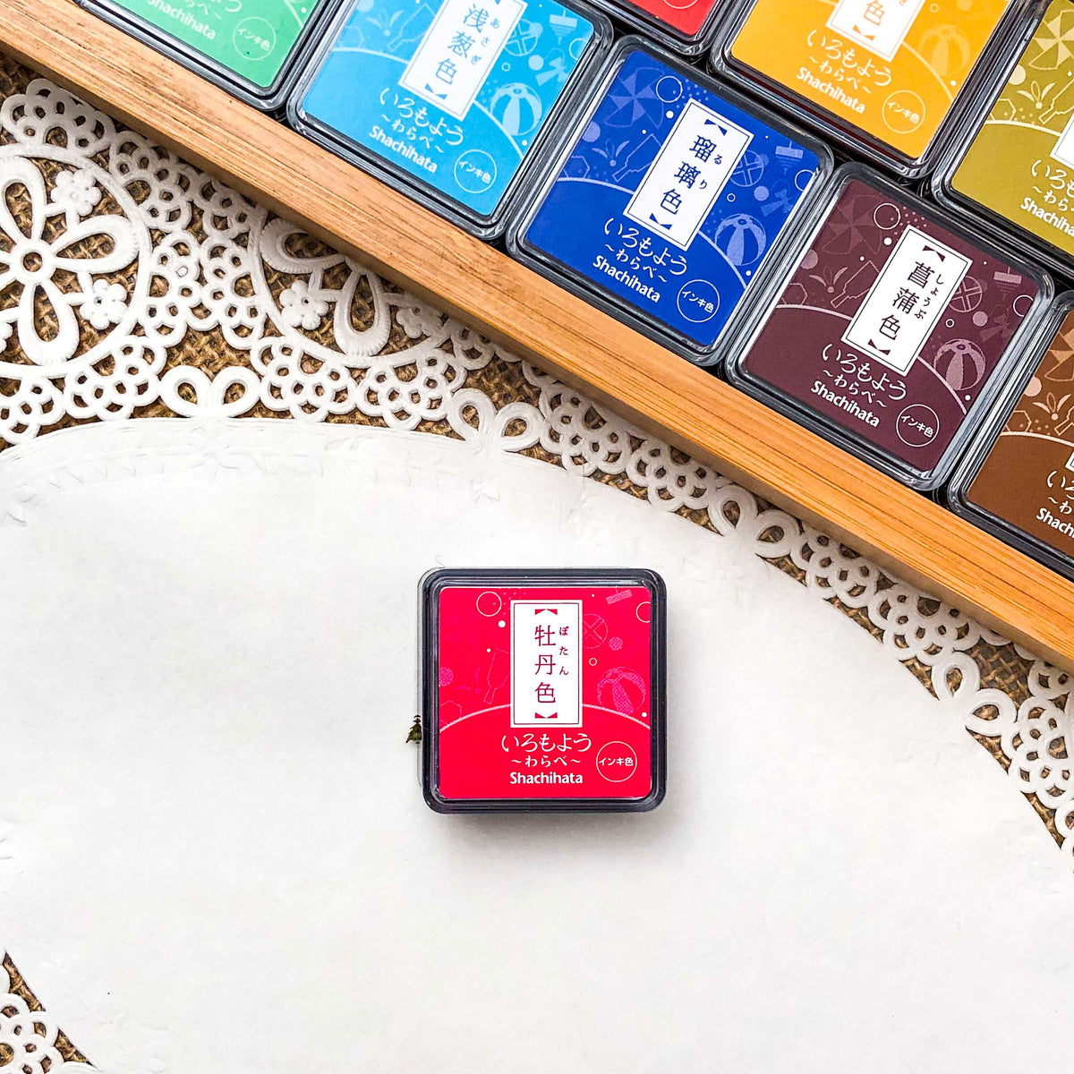 Shachihata Warabe Oil-Based Mini Size Ink Pad Collection