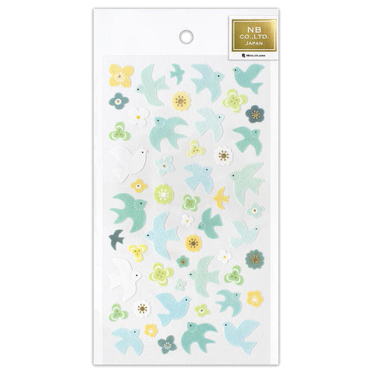 NB Co. Fabric Sticker — Blue Bird