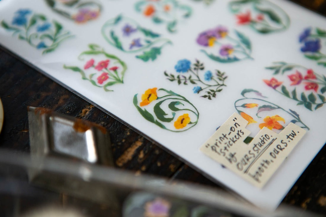 Ours Studio The Wayfarer's Journal Transfer Sticker 花草帳
