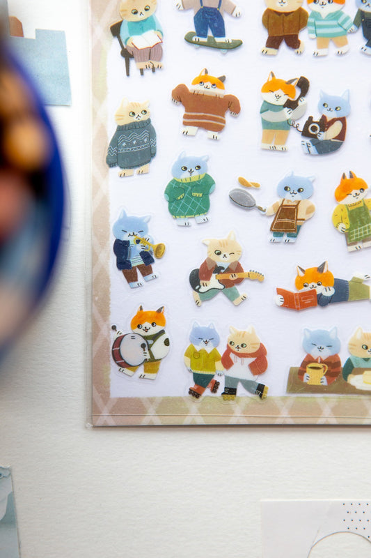 Ours Studio -Cats Gathering Sticker