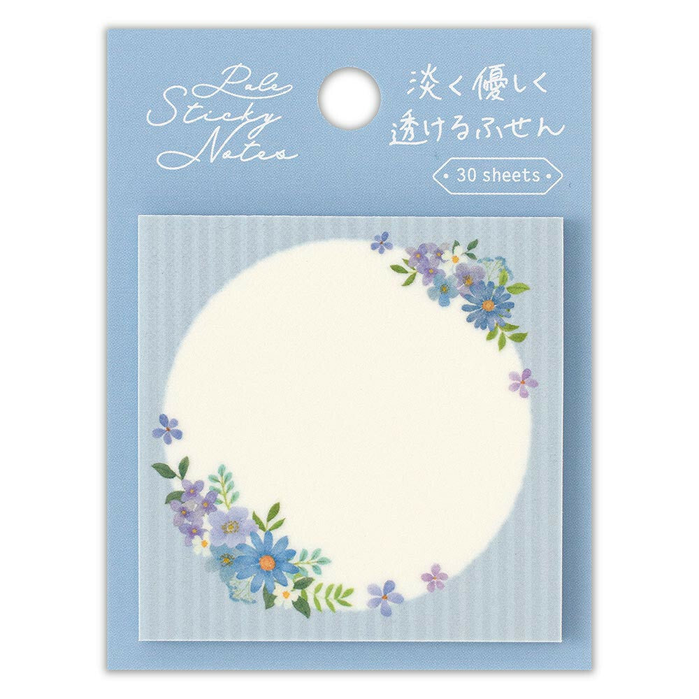 NB Co. Pale Blue Flower Sticky Notes