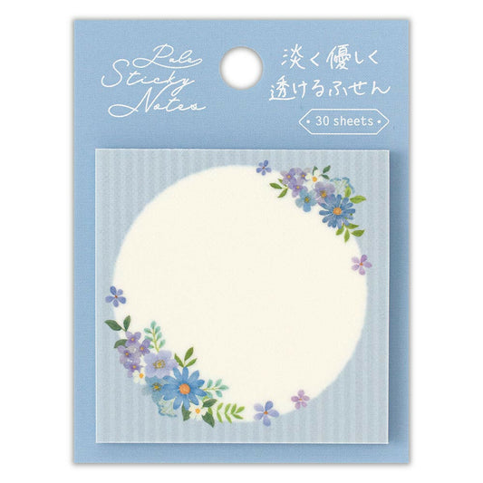 NB Co. Pale Blue Flower Sticky Notes