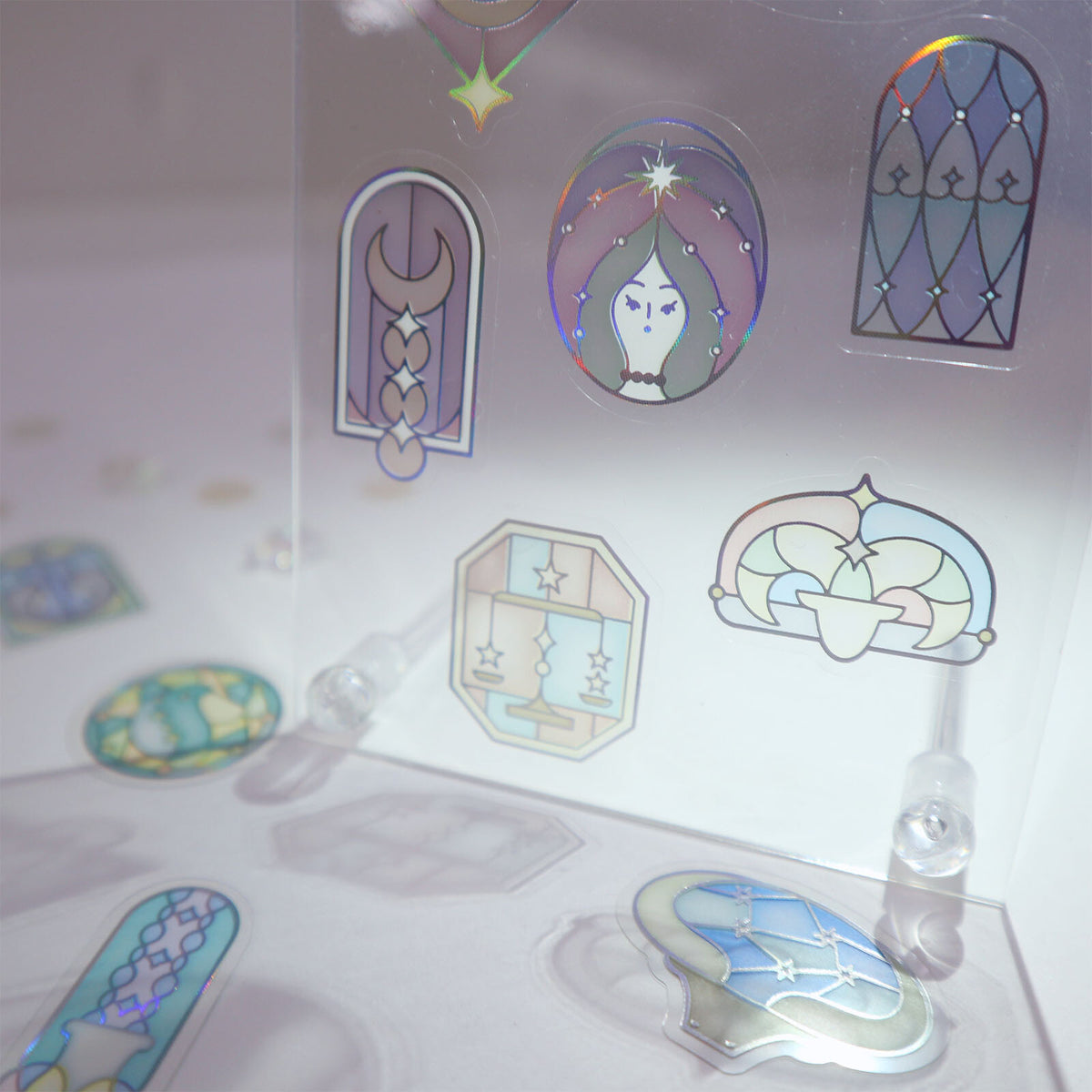 World Craft Glitter Clear Stickers Collection 1