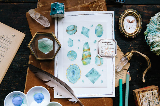 Ours Studio - Turquoise Blue Transfer Sticker 土耳其石