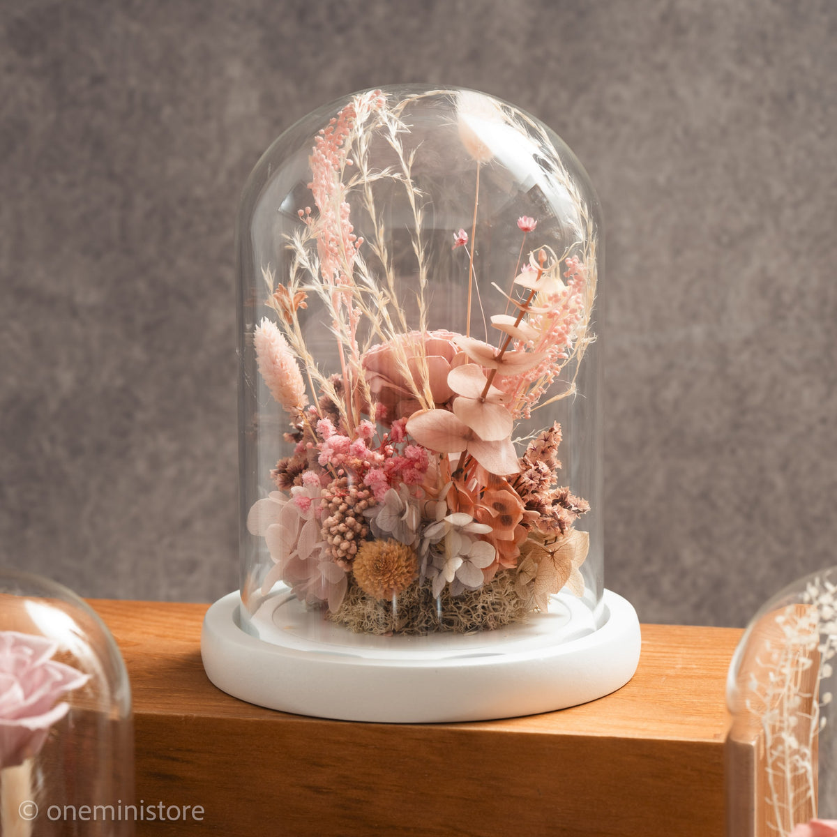 Sola Flower and Preserved Flowers Glass Dome