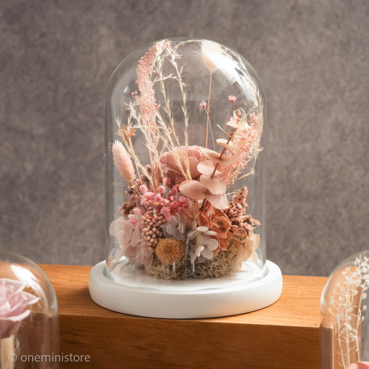 Sola Flower and Preserved Flowers Glass Dome