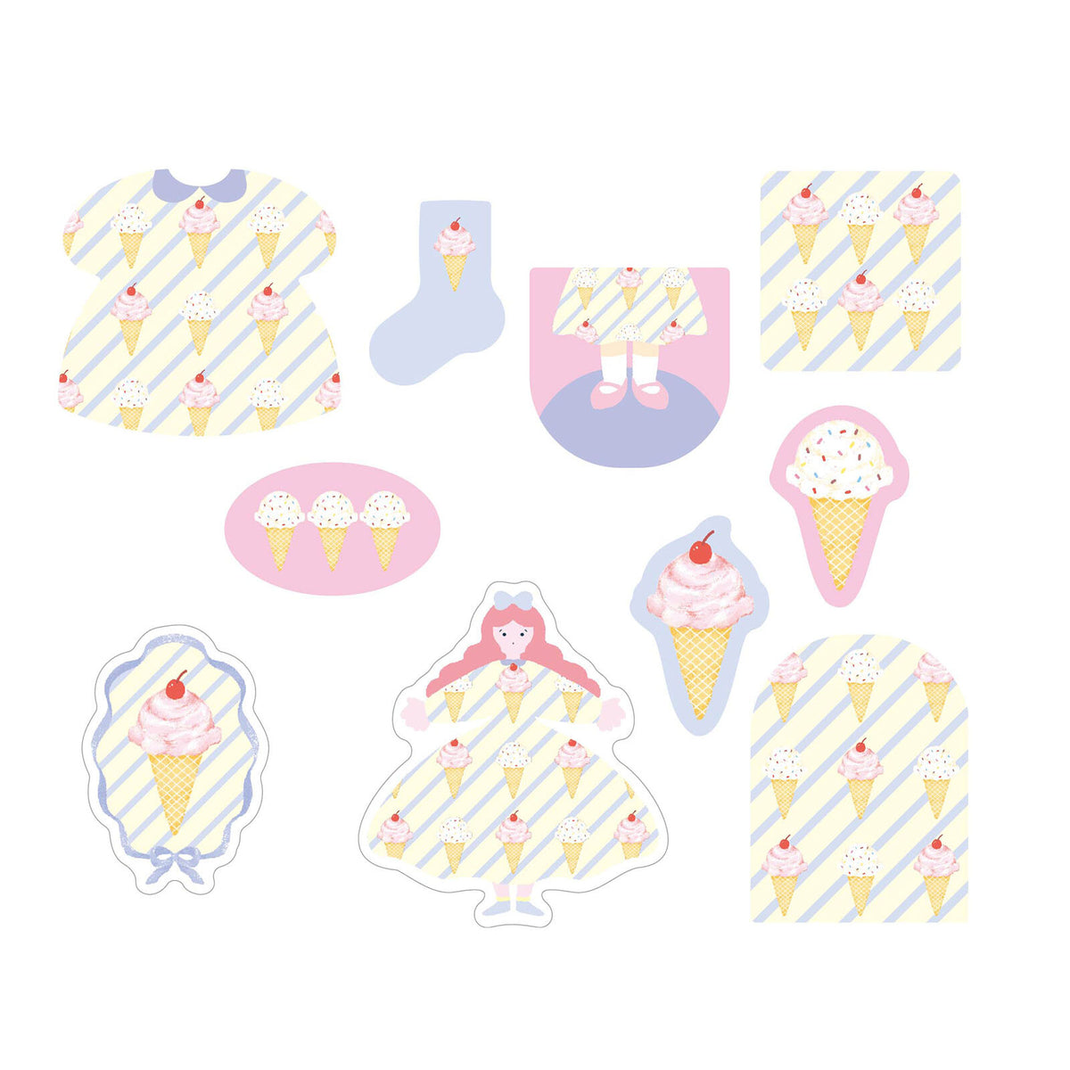 World Craft Charmy Pattern Flake Stickers