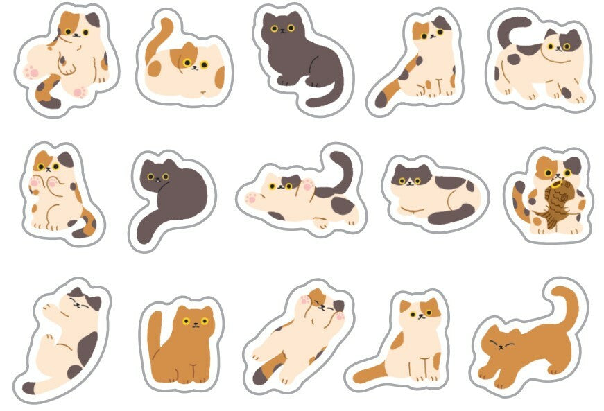 World Craft Cat Flake Stickers from the Covered Series