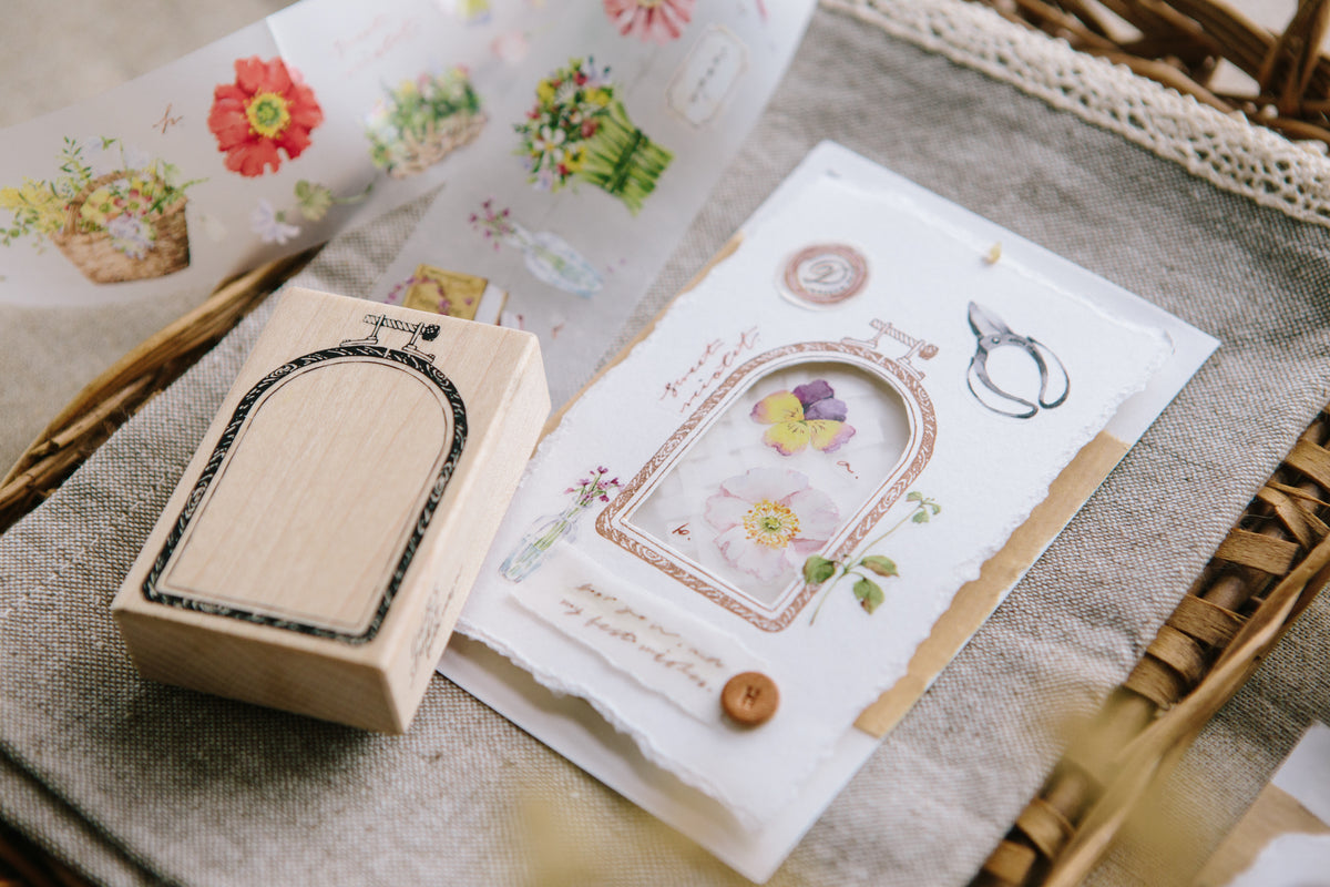 Ours Studio - Window Embroidery Hoop Rubber Stamp