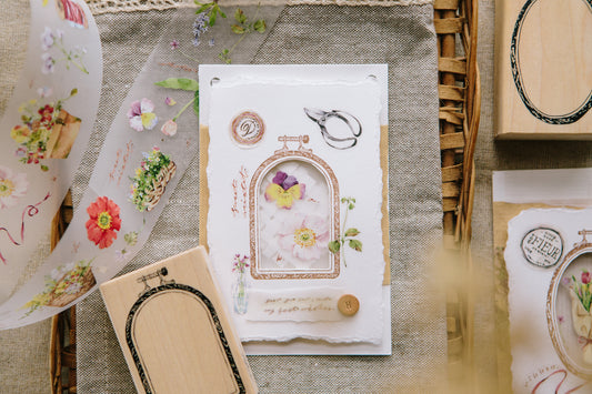 Ours Studio - Window Embroidery Hoop Rubber Stamp