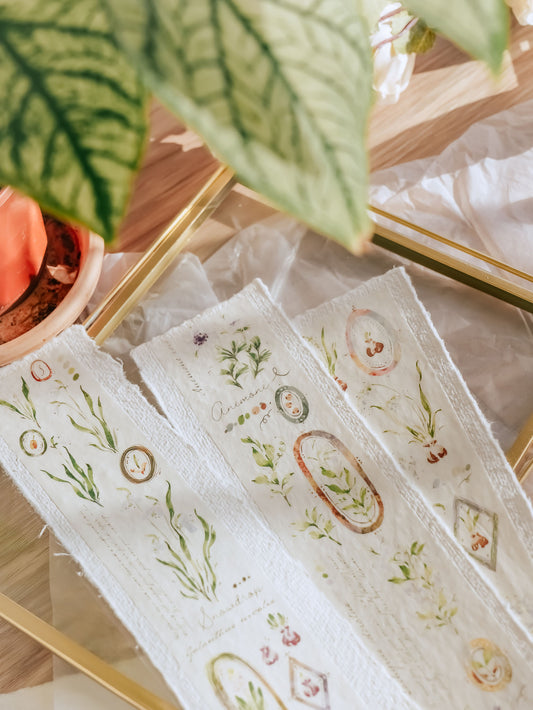 Meow Illustration A Year of Blossom (Spring) Washi Tape with Silver Foil
