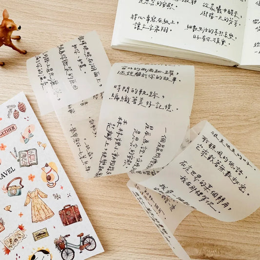 Deer Forest Write Down Secrets On Paper 將心事寫在紙上讓文字飛翔 PET Tape