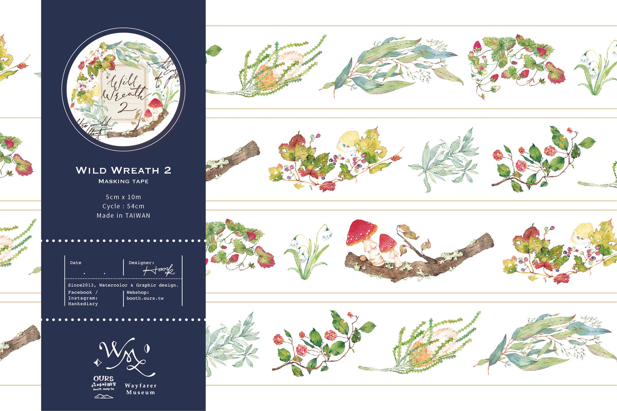 Ours Studio - Wild wreath 2 washi tape