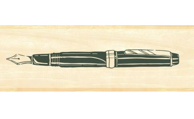 Fountain Pen and Stationery motif stamps & washi tape