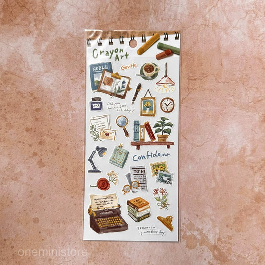 Mind Wave Crayon Art Sticker - Stationery