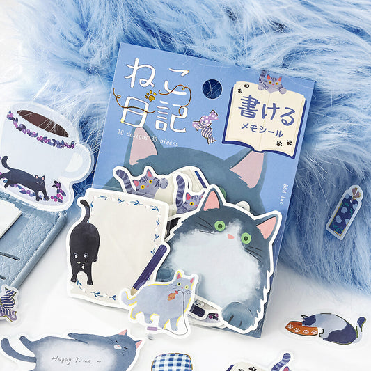 BGM Memo Stickers - Cat Diary