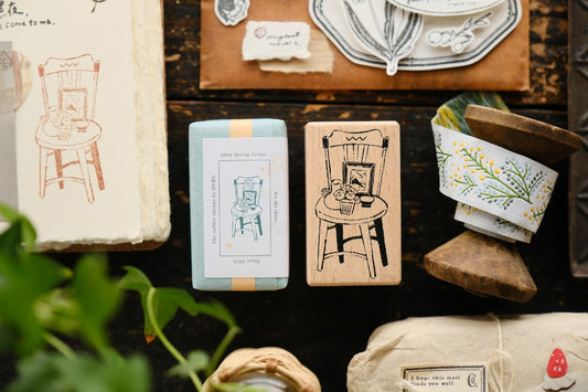Ours Studio - On the Chair Rubber Stamp