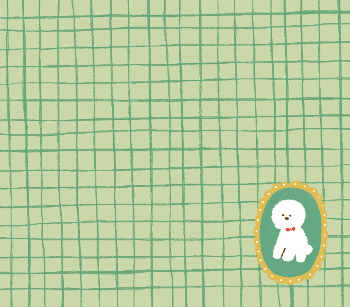 Furukawashiko Rusty Paper Green Dog Craft Paper