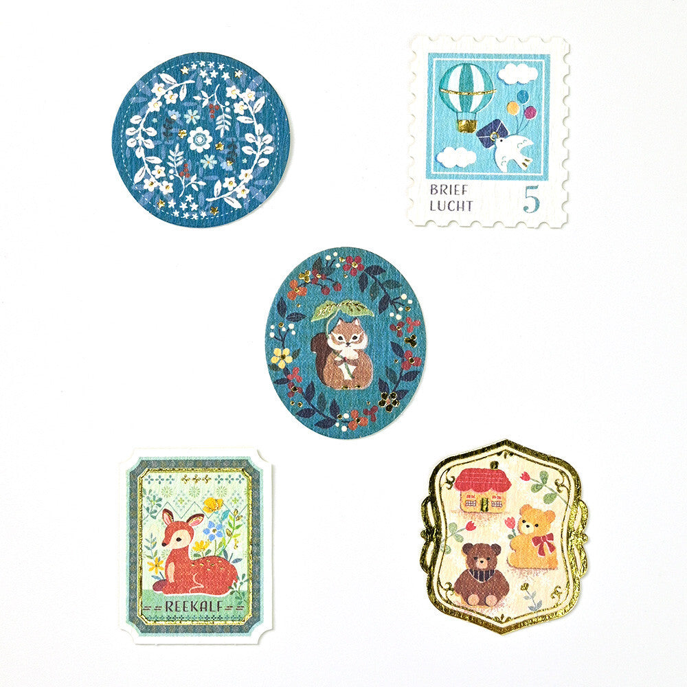 NB Co. Stamp -Style Flake Stickers