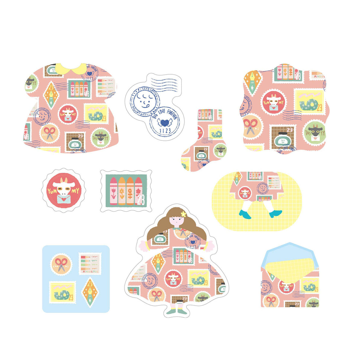 World Craft Charmy Pattern Flake Stickers