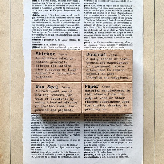 Liberty.hk - Dictionary series stamp (Paper, Sticker, Wax seal, Journal)