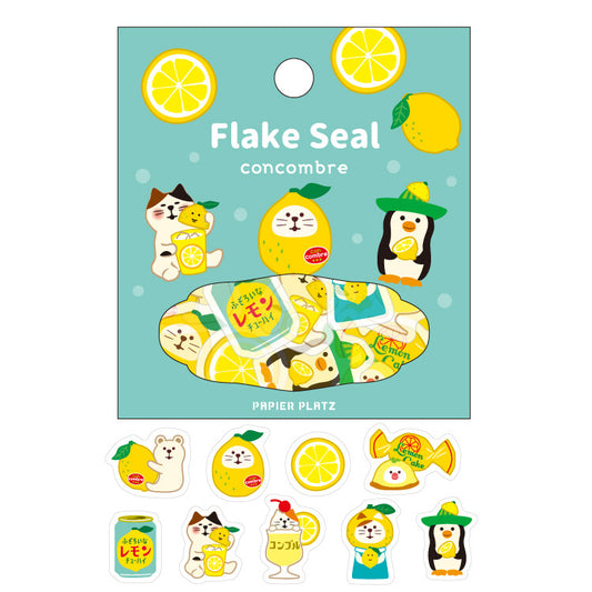 Concomble Flake Sticker - Sushi/Lemon/Strawberry