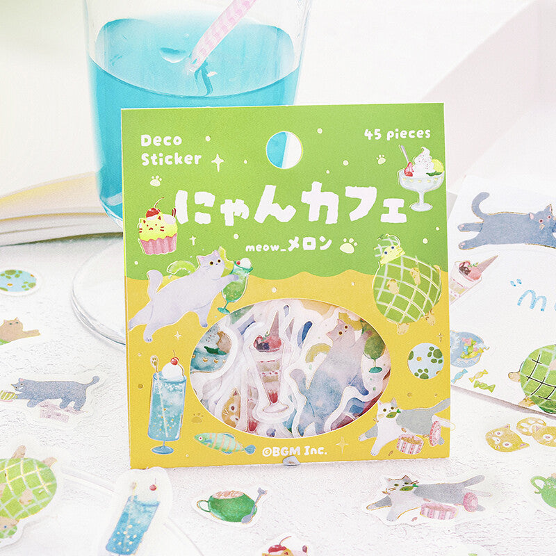 BGM Nyan Cafe Foil-Effect Washi Stickers
