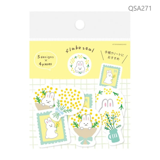 Furukawa Paper Flake Stickers - Rabbits