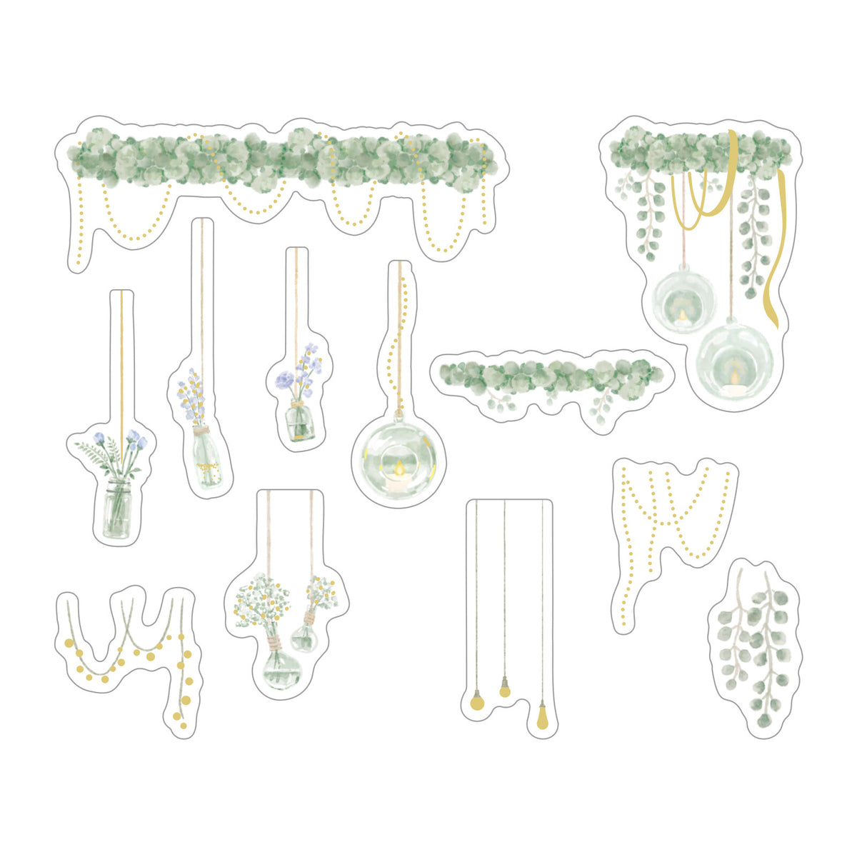 World Craft Glitter Clear Stickers Collection 2