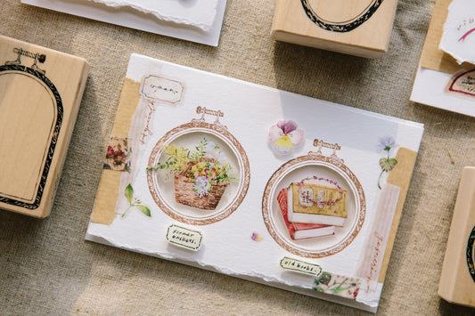 Ours Studio - Circle Embroidery Hoop Rubber Stamp