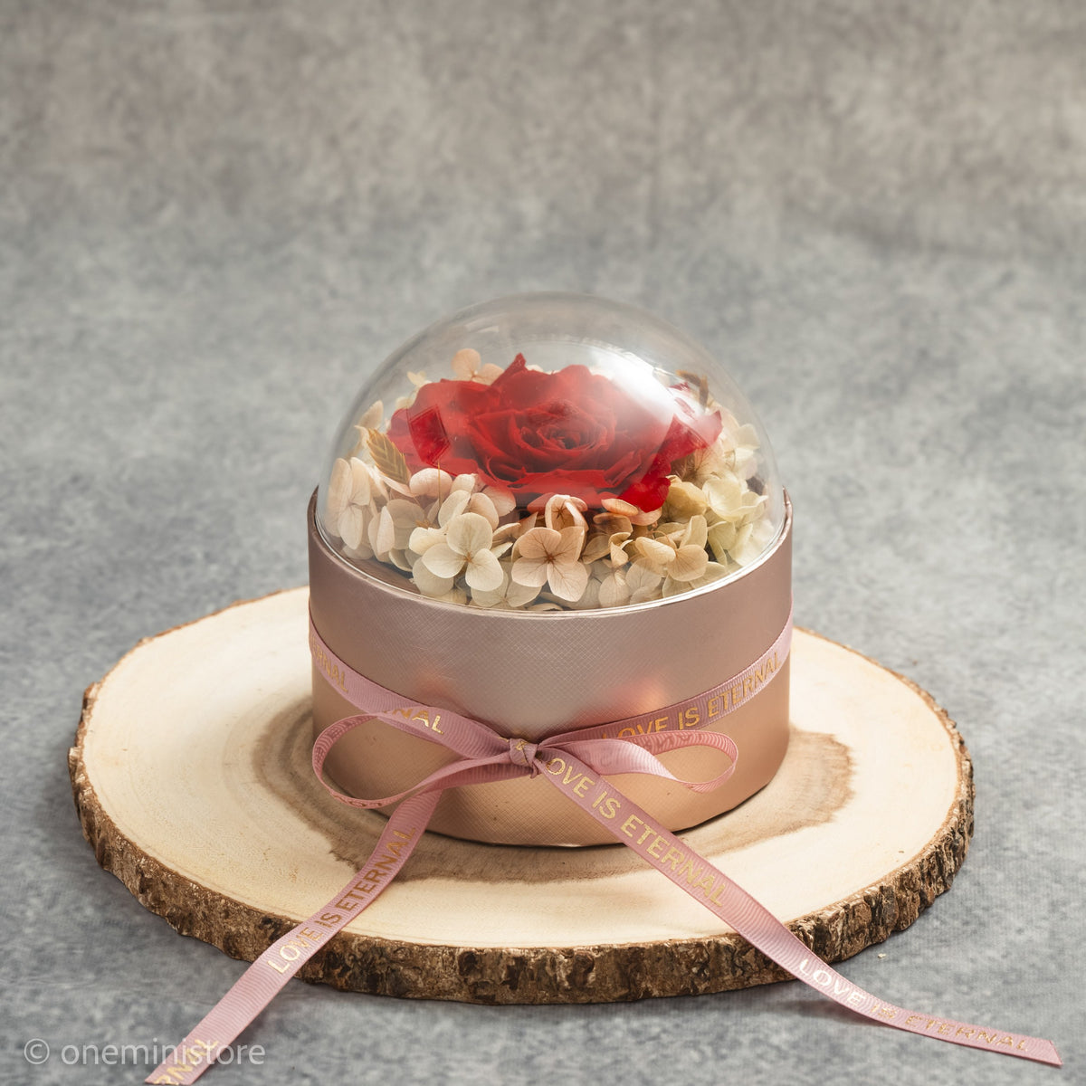 Enlarged Preserved Rose Dome Box