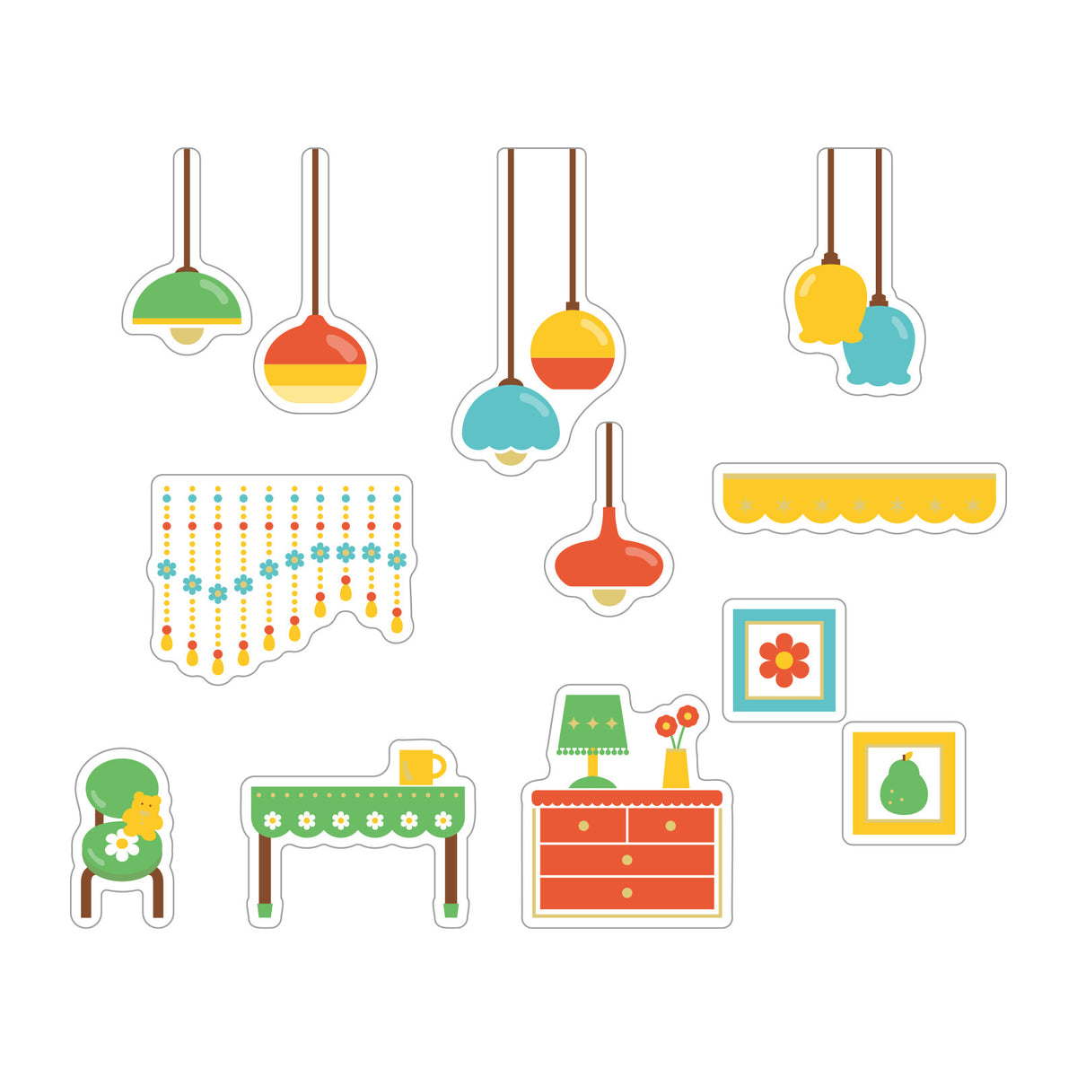 World Craft Glitter Clear Stickers Collection 2