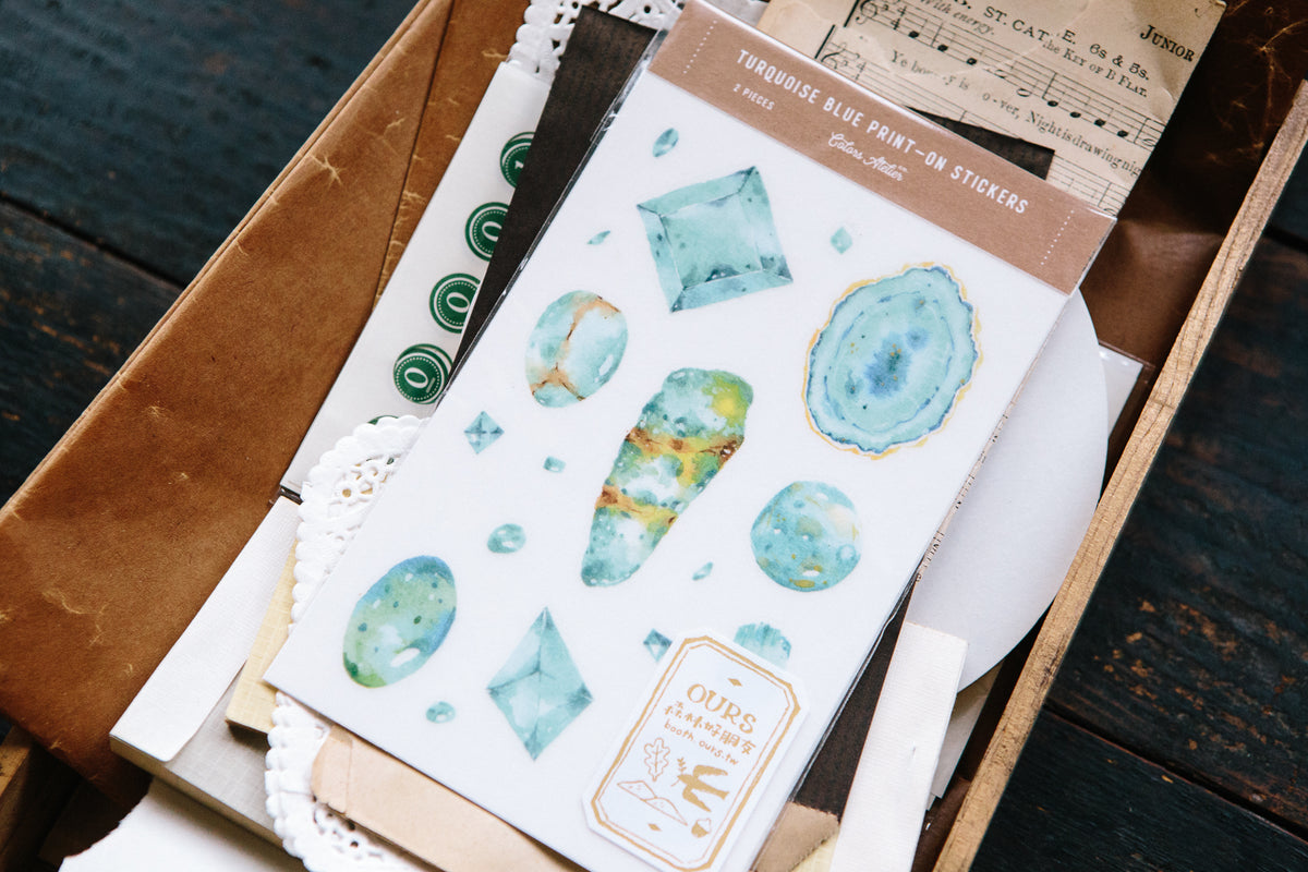 Ours Studio - Turquoise Blue Transfer Sticker 土耳其石