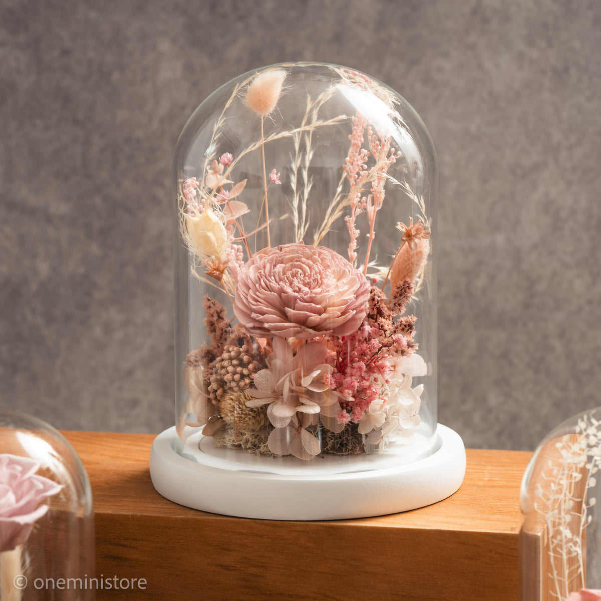Sola Flower and Preserved Flowers Glass Dome