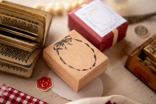 Ours Studio - Ovel Ribbon Frame Rubber Stamp