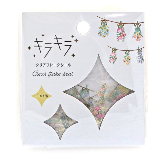 Worldcraft Sparkling Clear Stickers - Dried Flower